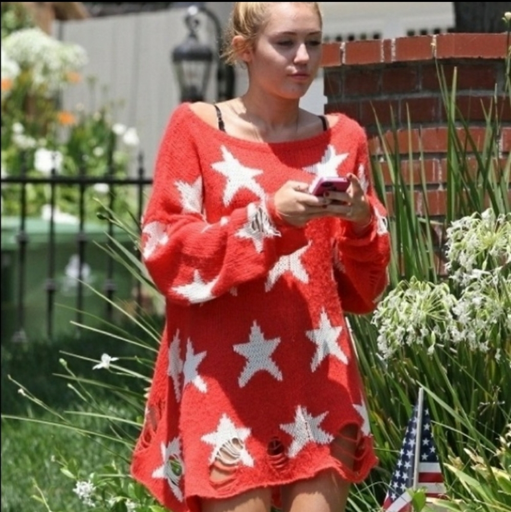 Wildfox Red Star Sweater